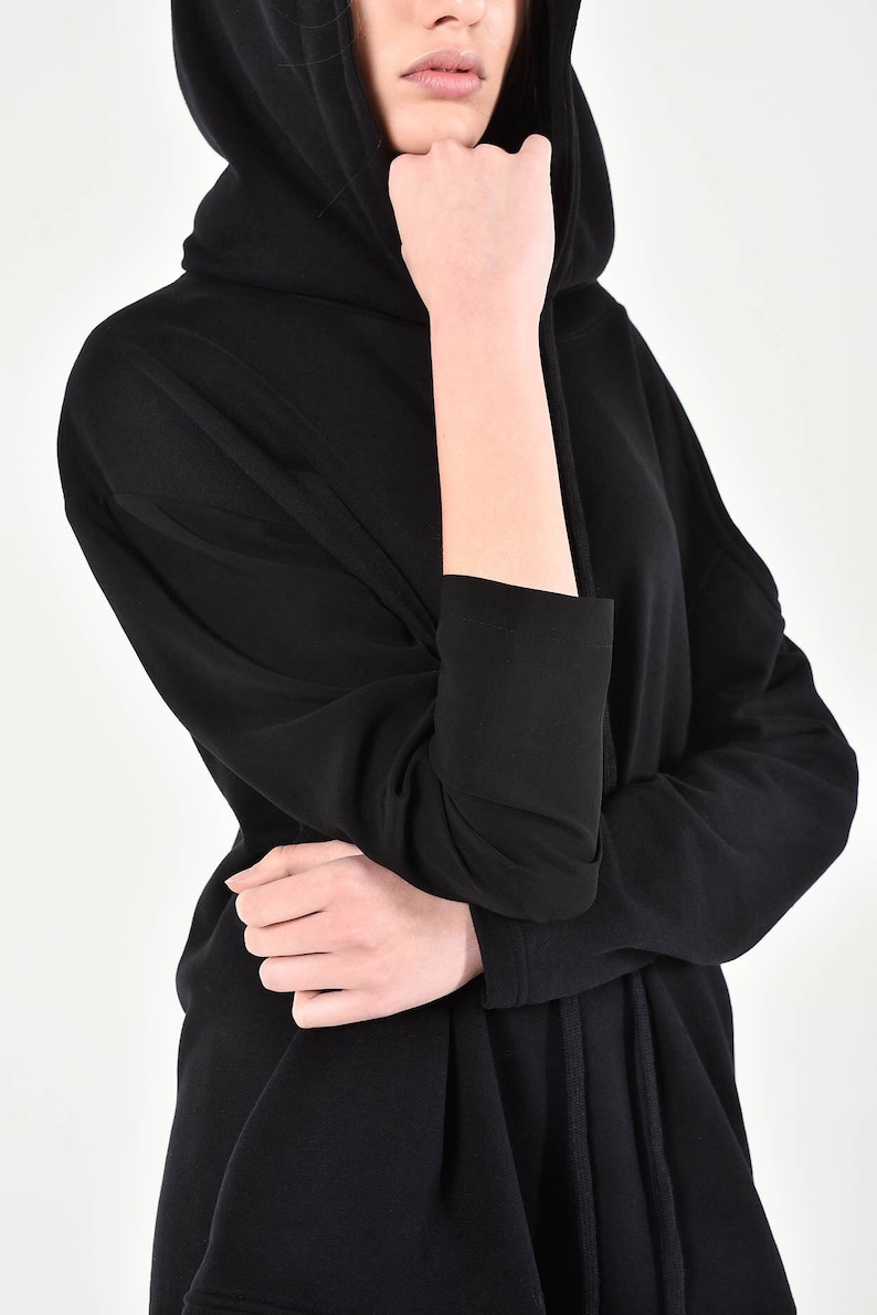 Extravagant Open Shoulder Hooded Sweatshirt A90228 - Etsy