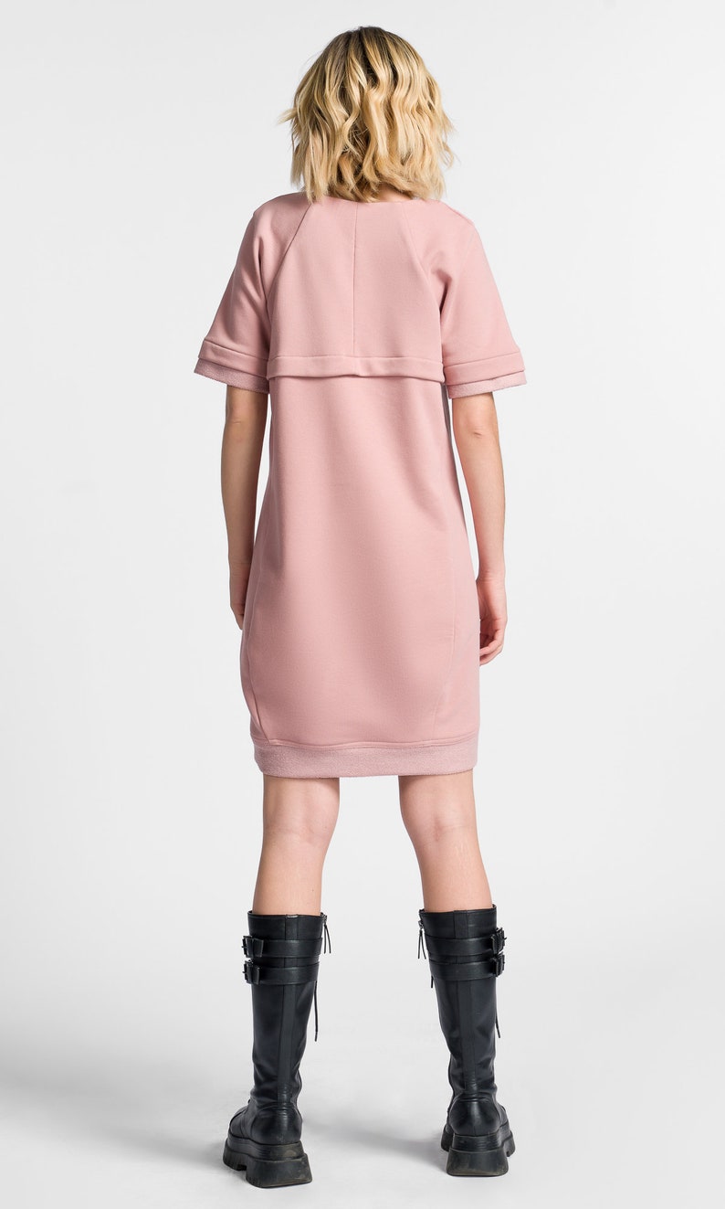 Short Sleeved Sweatshirt Dress A03689 image 6