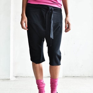 Casual 3/4 Drop Crotch Pants A05135