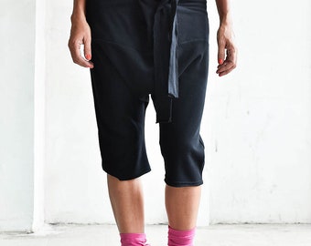Casual 3/4 Drop Crotch Pants A05135