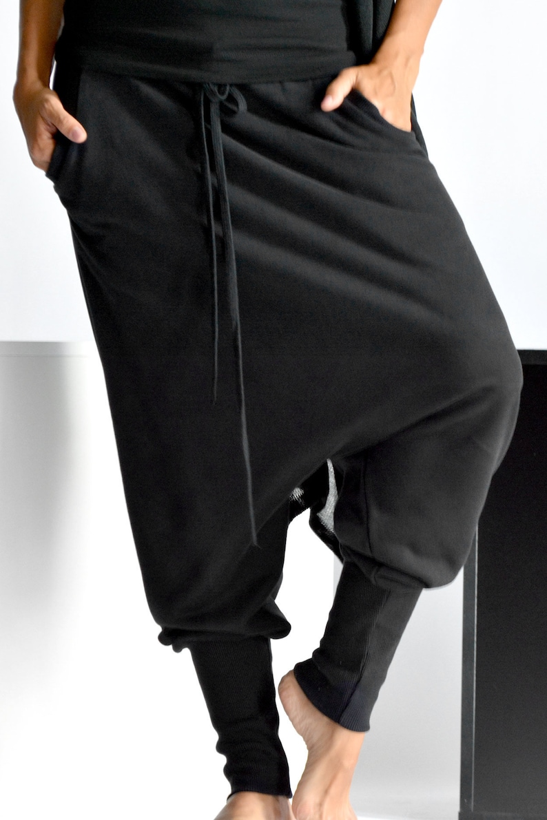drop crotch track pants womens