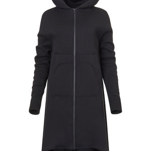 Extra Long Zippered Hoodie A92041 image 5