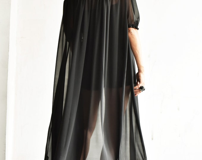 Off Shoulder Sheer Maxi Dress A90309