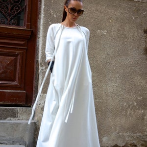 Maxi Dress, Plus Size  Kaftan Cotton  Dress, Side Pockets  Dress, Extravagant Cotton Party Dress, Daywear Dress A03390