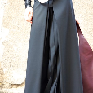 New Loose Wide Black Plated Skirt Pants / Wide Leg Pants Spring / New Collection by Aakasha A05422 image 3