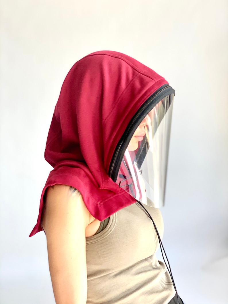 Shield Maskface Shield Reusable Hooded Face Shield Face Etsy