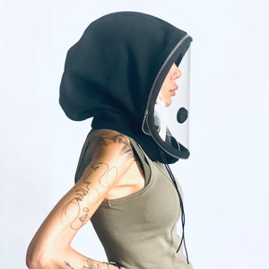 Fully Closed Hooded Face Shield , Hooded Face Shield, Anti Fog Vent Mask, Face Hood Mask, Protective Face Wear, Zipper Shield by Aakasha