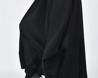 Wijde zwarte rok - broek A05383