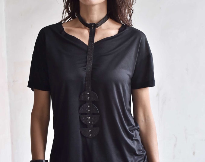 Trendy half circles choker necklace A16837