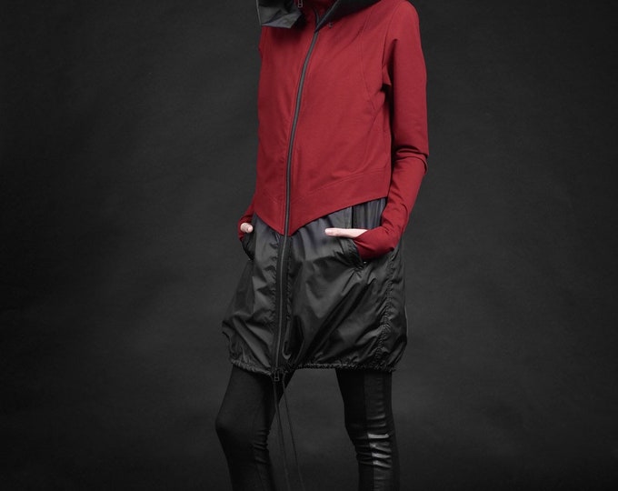 Elegant Hooded Sporty Jacket A90403