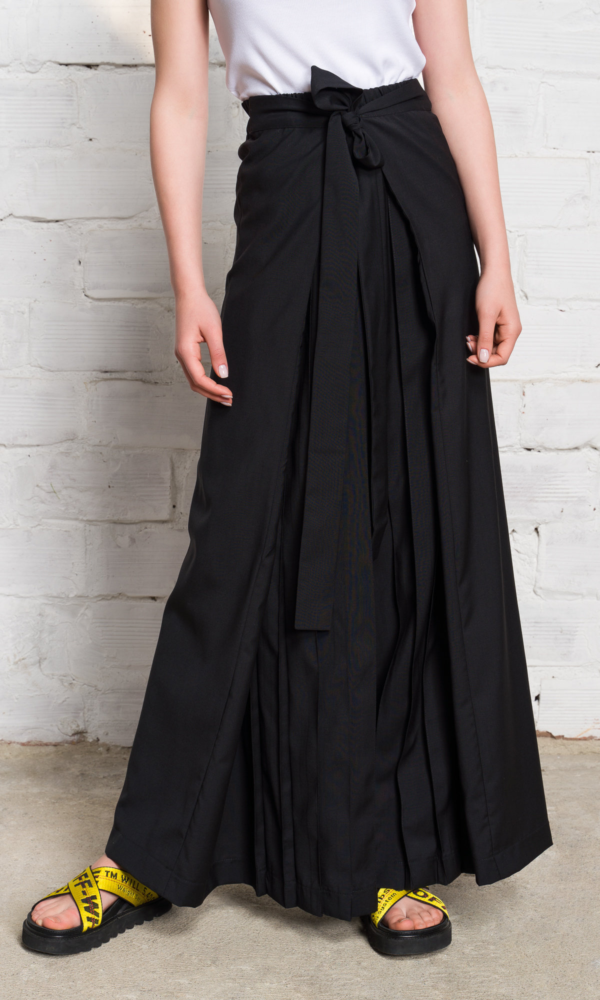 Wool Pleated Wrap Skirt Pants A05422 - Etsy Wool Pleated Wrap Skirt Pants A05422 - Etsy