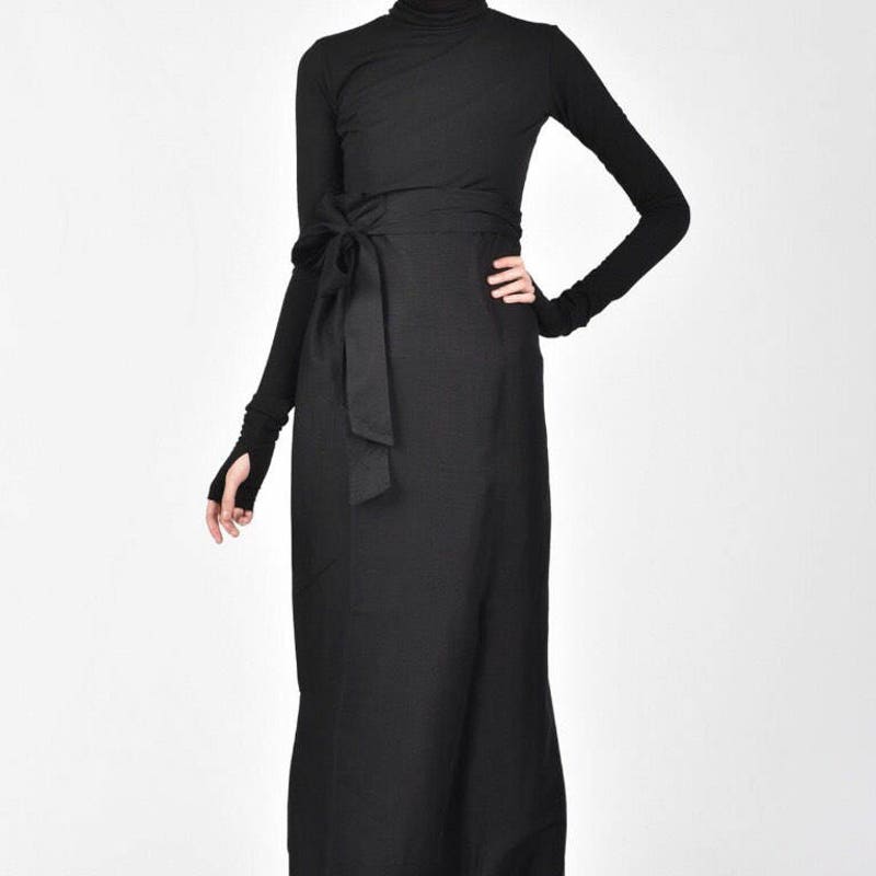 Linen Wrap Look Skirt With Wooden Buttons main image 1