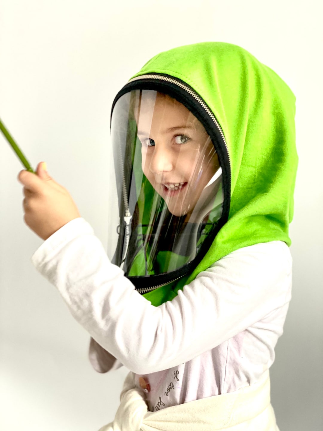 Hoodie with store face shield