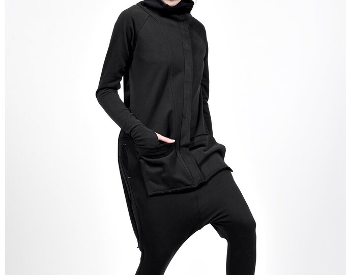 Extravagant Side Slits Hoodie A90472