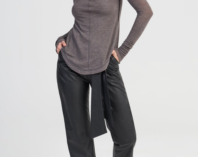 Outside Seam Turtleneck Top