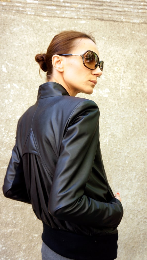 AFTERHOURS | Cropped trench leather jacket | Women's Leather