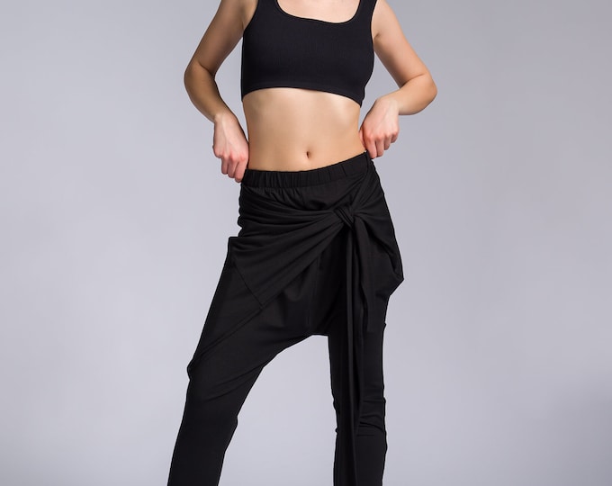 Elegant wrap up skinny pants A90518