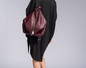 Genuine Leather Black Backpack A27472