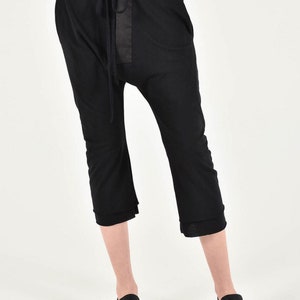 NOUVEAUTÉ Pantalon sportif avec entrejambe 7/8e en lin et coton fait main par AAKASHA A05898 image 5