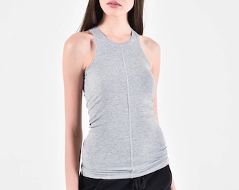Basic Top Regular  Fit Racer Back Tank Sport  Top Minimal Aummer Top  A04746