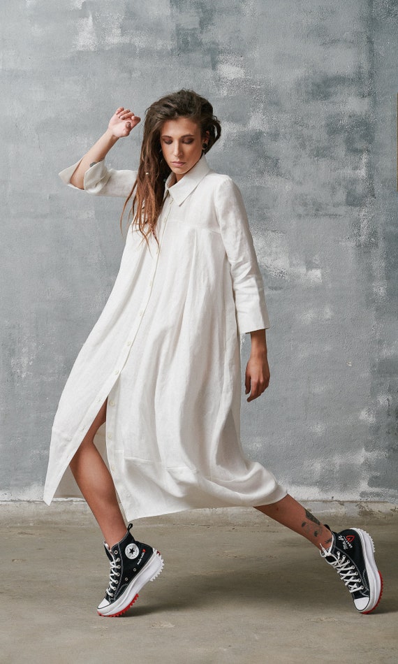 chinese dress ladies Buy Amber Vintage Denim Dress - Chambray White & Co. for Sale Online United  States main image 0