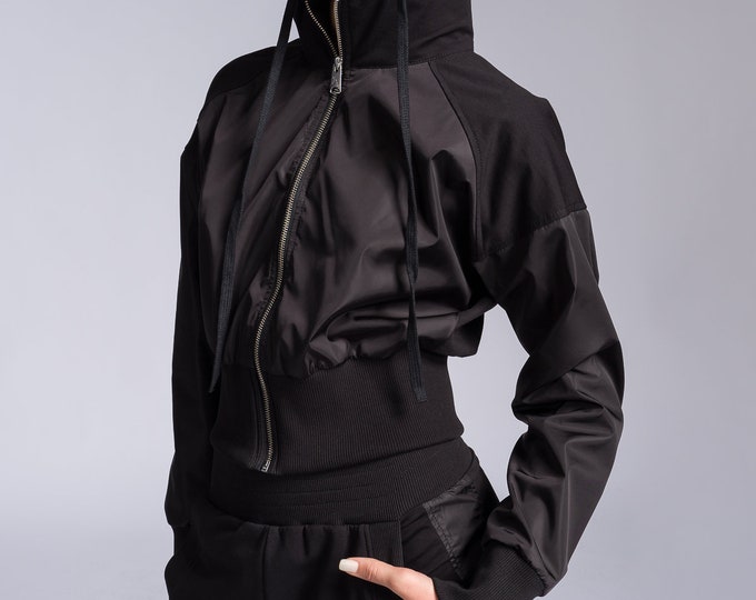 Cropped Zip-up Hoodie A92237