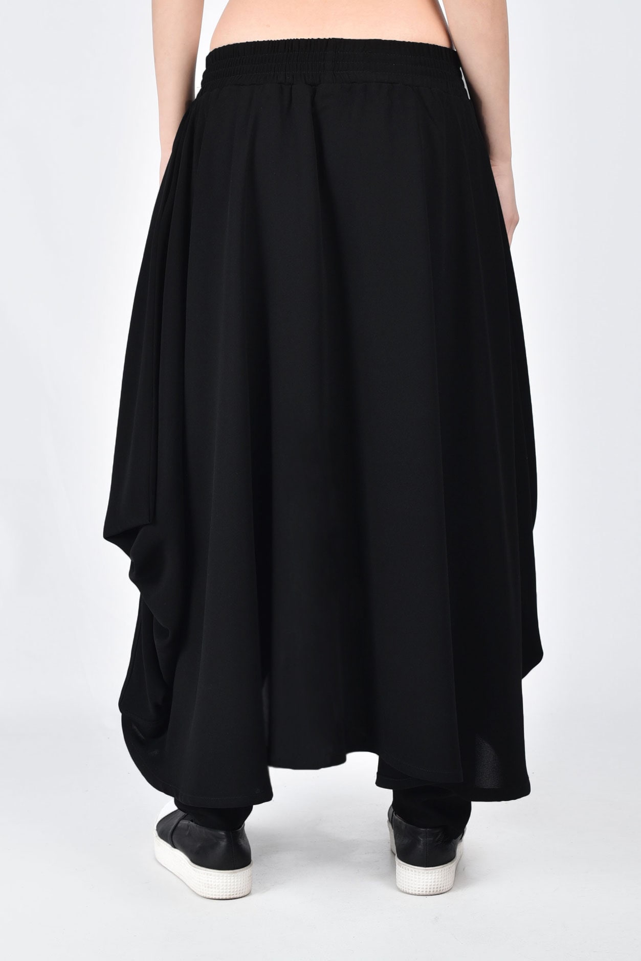 Wide Black Skirt - Pants A05383 - Etsy Wide Black Skirt - Pants A05383 - Etsy