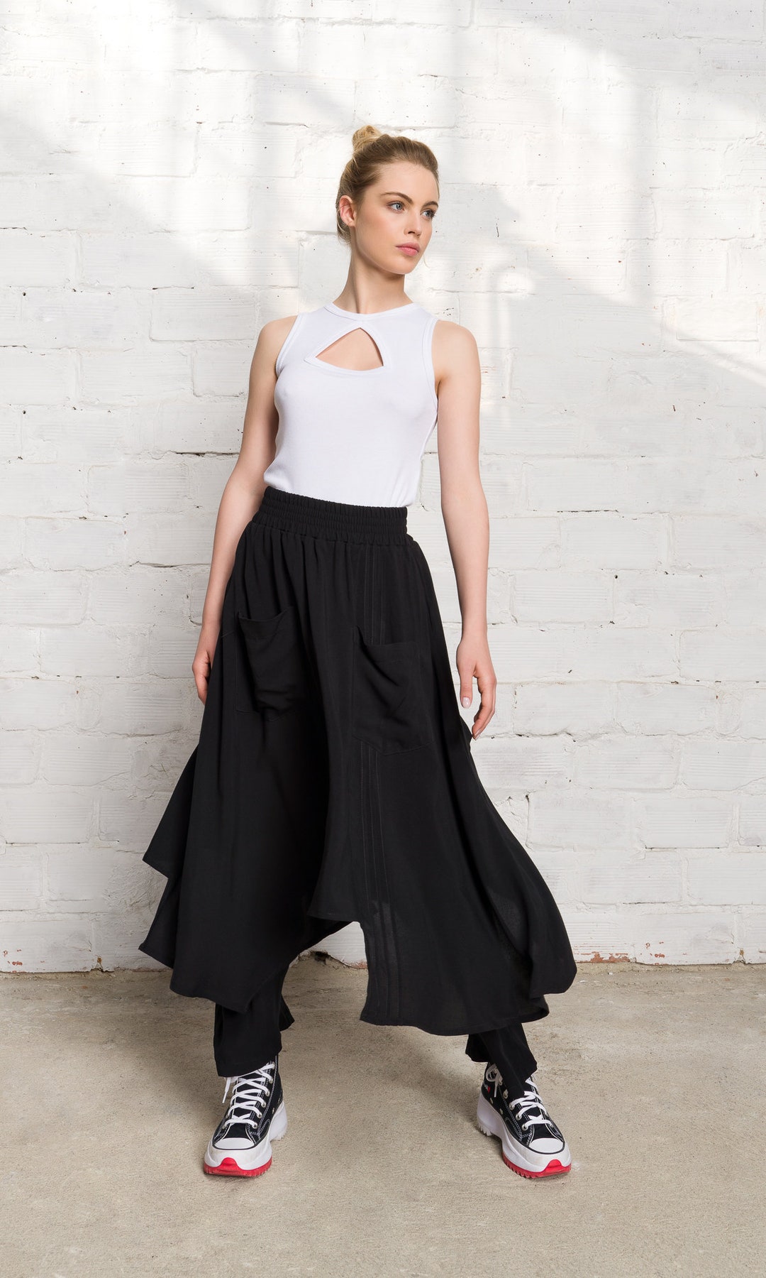 Layered Skirt Pants A90508 - Etsy Layered Skirt Pants A90508 - Etsy