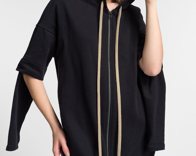 Long Layered Multi Sleeves Hoodie