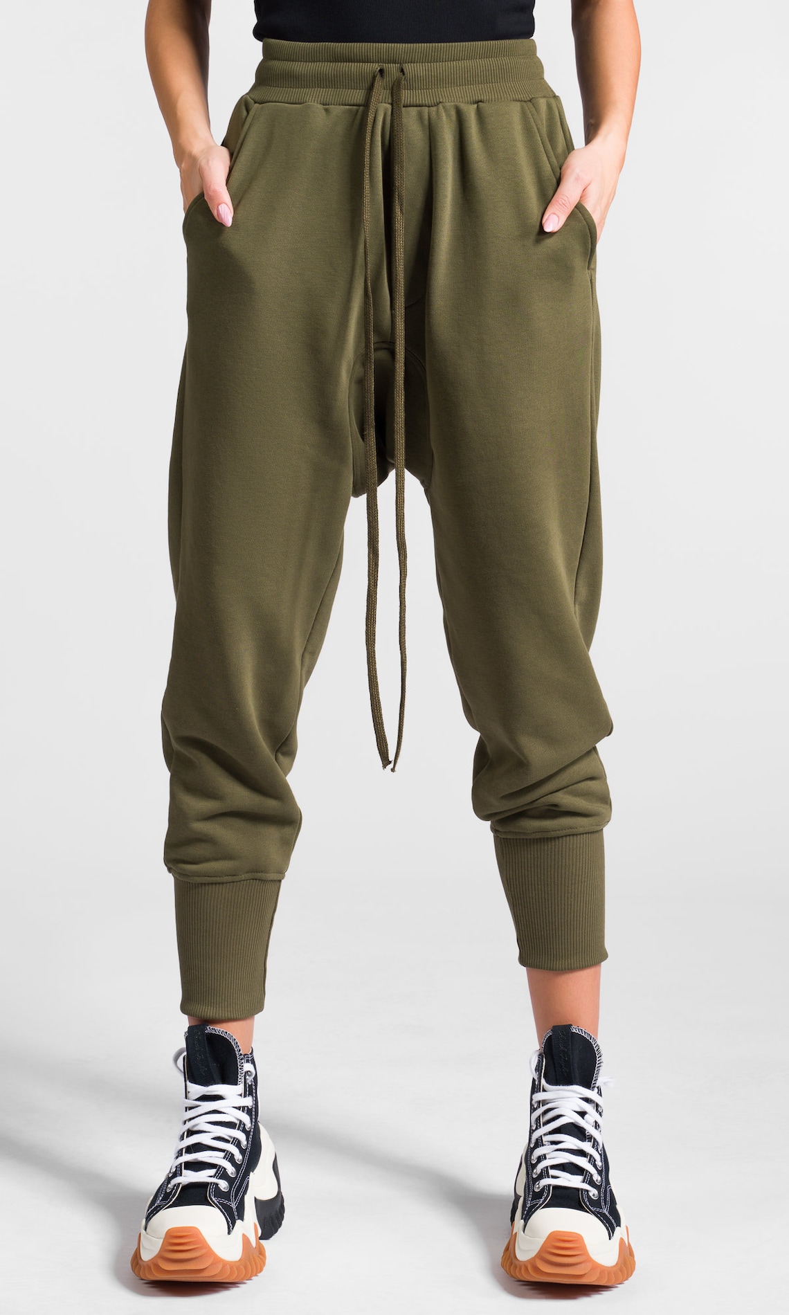 Drop Crotch Pants With Flap Pockets - Etsy