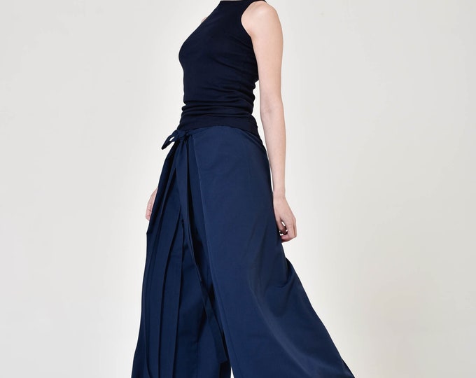 Stylish Polyviscose Wide Leg Pants A05760