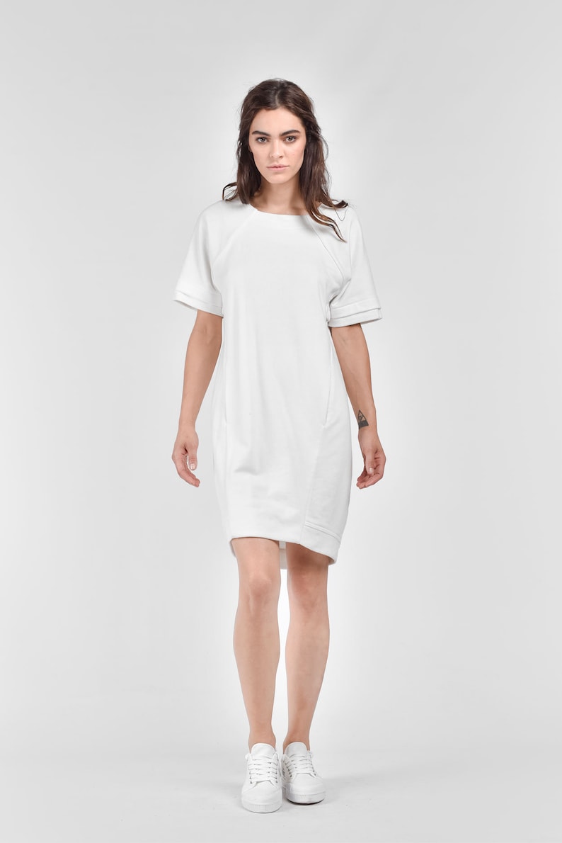 Short Sleeved Sweatshirt Dress A03689 image 7