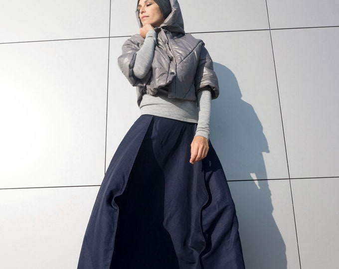 New Linen Maxi Extravagant Skirt A09903