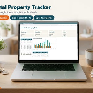 Landlord Rental Property Tracker, Excel & Google Sheets Spreadsheet Template, Rent Roll, Income Expense, Schedule E