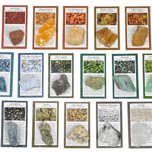 50 Different Rough Stones with Identification Cards The Best Starter Rock Collection and Activity Kit Pre-Identified