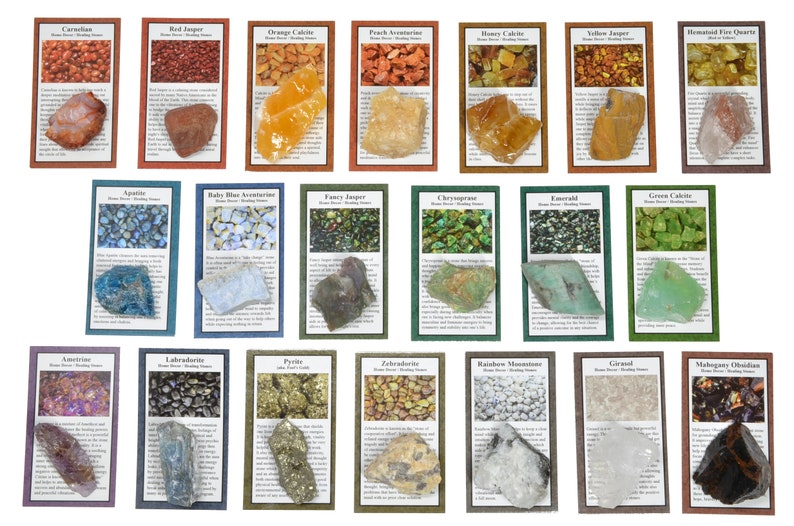 50 Different Rough Stones with Identification Cards The Best Starter Rock Collection and Activity Kit Pre-Identified