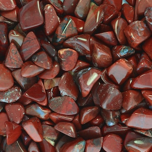 Fantasia: 1/2 lb Tumbled Red Chestnut Jasper Stones from Madagascar - Small - 0.75&quot; to 1.5&quot; Avg - Polished Rocks for Art, Crafts, Decoration