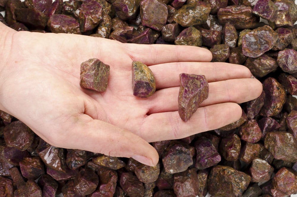 Fantasia Materials: 1 Lb Red Corundum Ruby EX Grade Stones - Raw ...