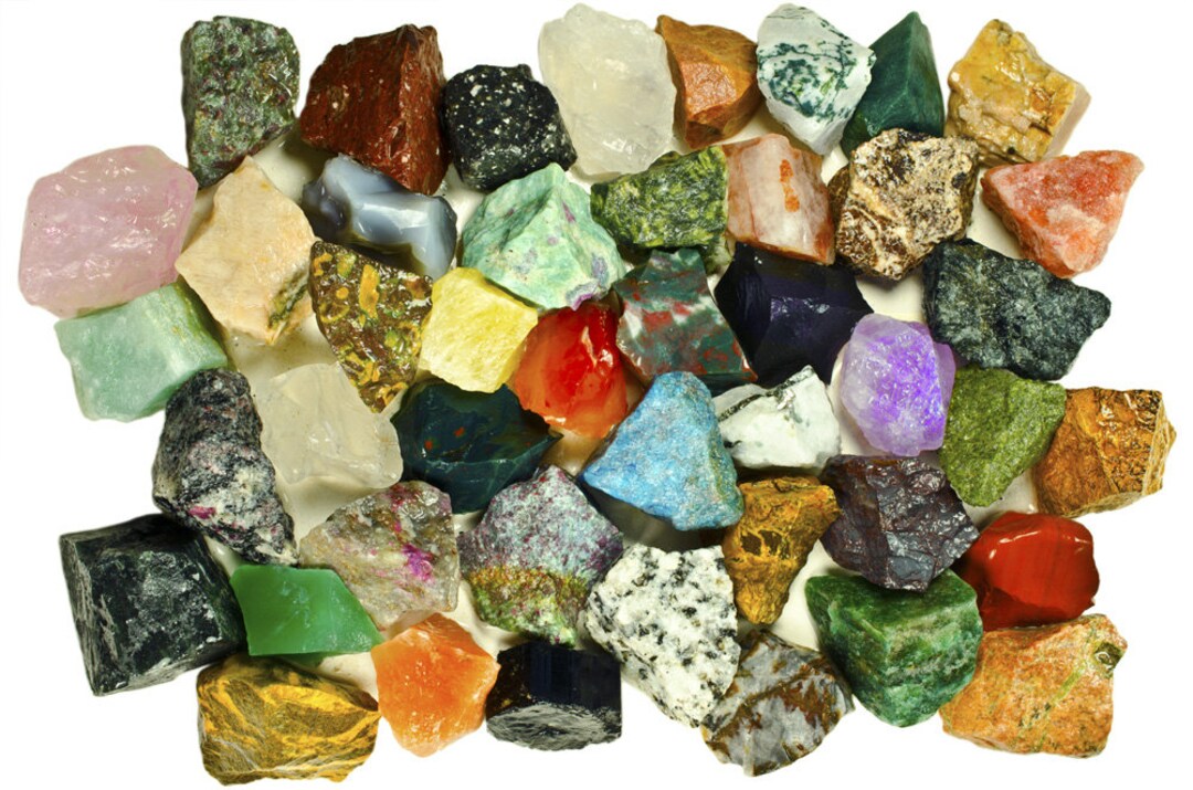 3 lb ite Rough Stones - Craft Rocks Reiki Wire Wrapping Tumbling