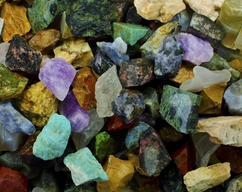 3 Pounds of a 26 Stone Mix from Madagascar - Rough Gemstones for Tumbling, Lapidary, Fountain Rock and More!