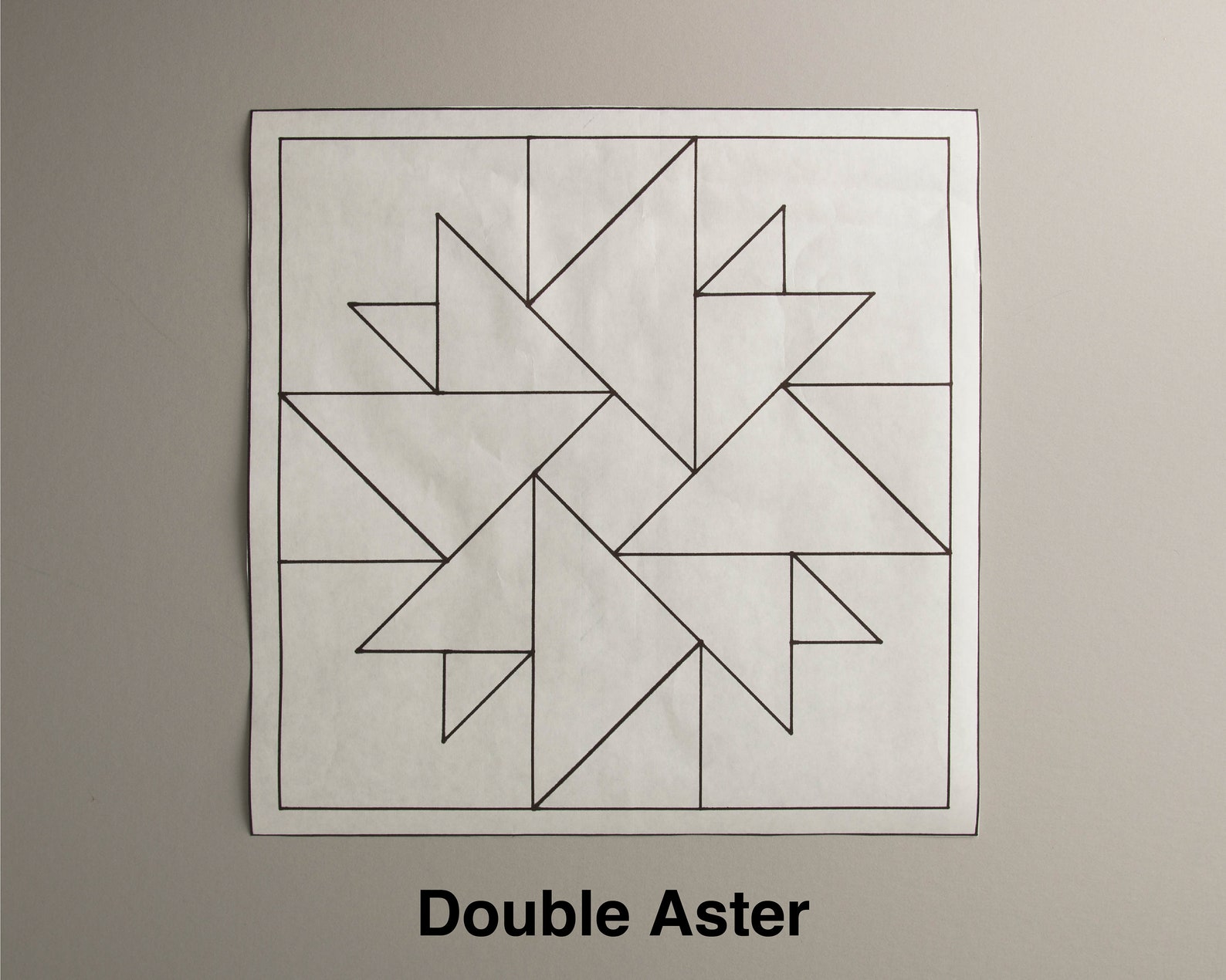 Double Aster Paper Printed Barn Quilt Pattern sizes - Etsy