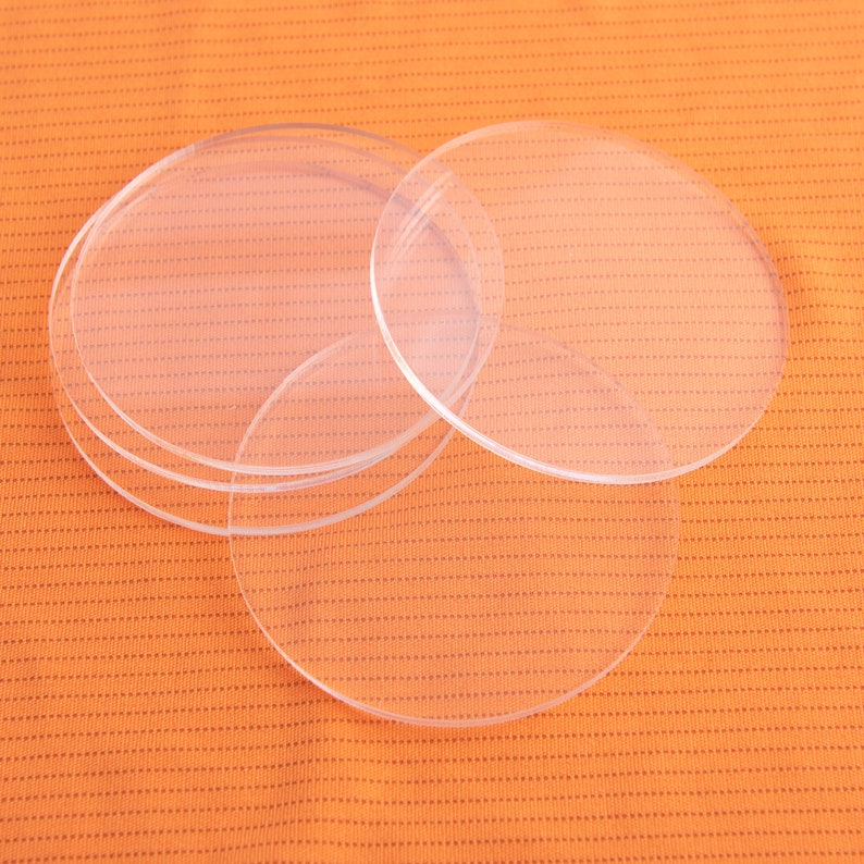 10 Large Clear Acrylic Plastic Discs Sizes