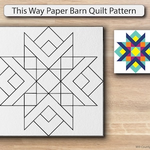This Way Paper Printed Barn Quilt Pattern (Sizes)