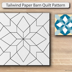 Tailwind Paper Printed Barn Quilt Pattern (Sizes)