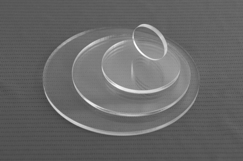 50, 100, 300 Clear Acrylic Circle Disc Plastic Blanks, 1/8" Thick Rounds bild 3