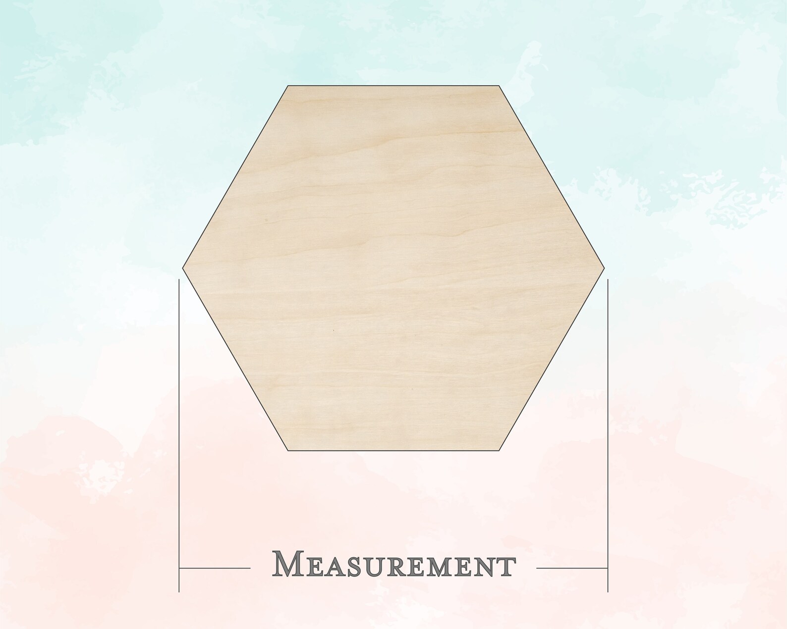 Wood Hexagon Shape Unfinished Wood Cutout Small Large Etsy