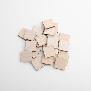 Wood Square Blanks,  1/8in Thick, Unfinished 50, 100, 300