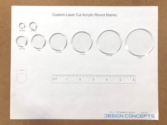 50, 100, 300 Clear Acrylic Circle Disc Plastic Blanks,  1/8" Thick Rounds