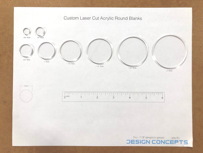 50, 100, 300 Clear Acrylic Circle Disc Plastic Blanks, 1/8" Thick Rounds bild 1