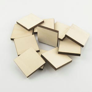 1/4" Thick Wood Squares, 50, 100, 300
